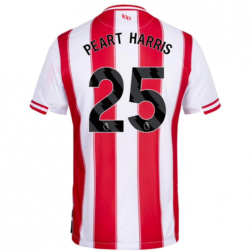 Danxen Hombre Camiseta Myles Peart-Harris #25 Rojo Blanco 1ª Equipación 2025/26 La Camisa México