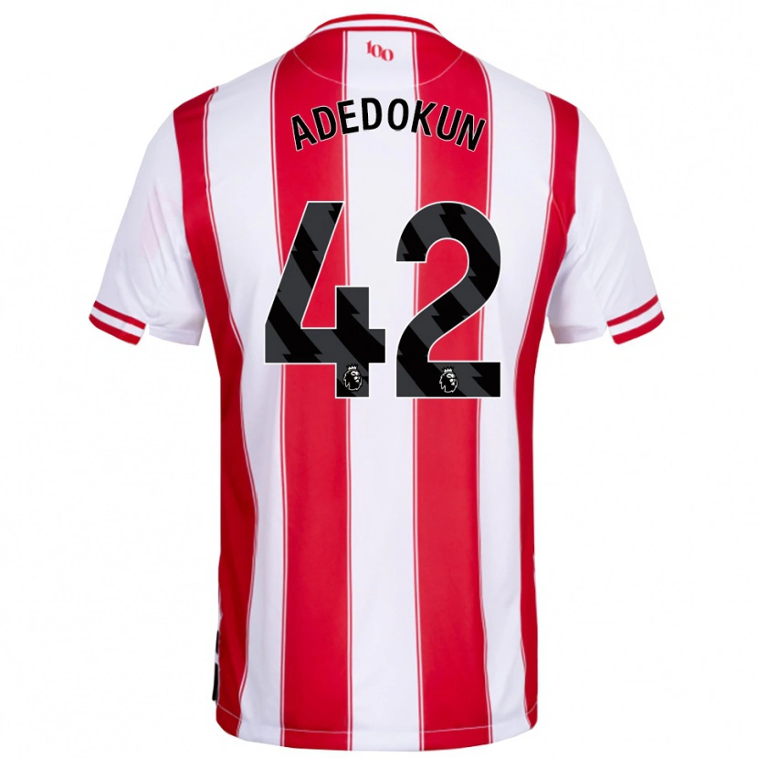 Danxen Hombre Camiseta Val Adedokun #42 Rojo Blanco 1ª Equipación 2025/26 La Camisa México