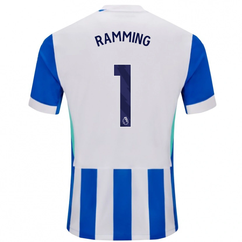 Danxen Hombre Camiseta Nils Ramming #1 Azul Blanco 1ª Equipación 2025/26 La Camisa México