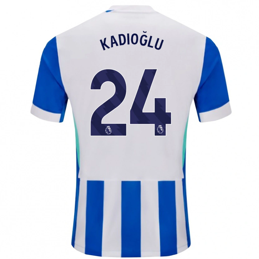 Danxen Hombre Camiseta Ferdi Kadıoğlu #24 Azul Blanco 1ª Equipación 2025/26 La Camisa México