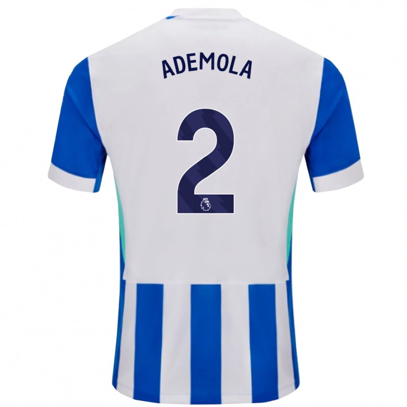 Danxen Hombre Camiseta Sebastian Ademola #2 Azul Blanco 1ª Equipación 2025/26 La Camisa México