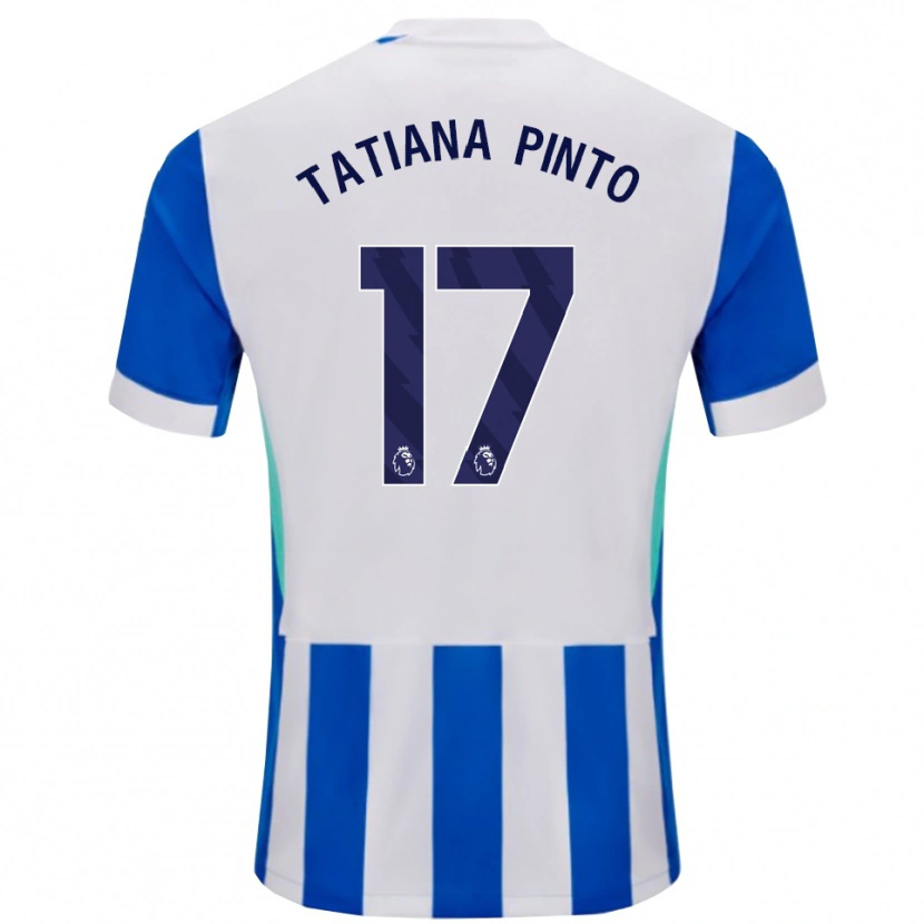 Danxen Hombre Camiseta Tatiana Vanessa Ferreira Pinto #17 Azul Blanco 1ª Equipación 2025/26 La Camisa México