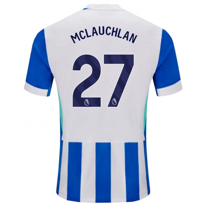 Danxen Hombre Camiseta Rachel Mclauchlan #27 Azul Blanco 1ª Equipación 2025/26 La Camisa México