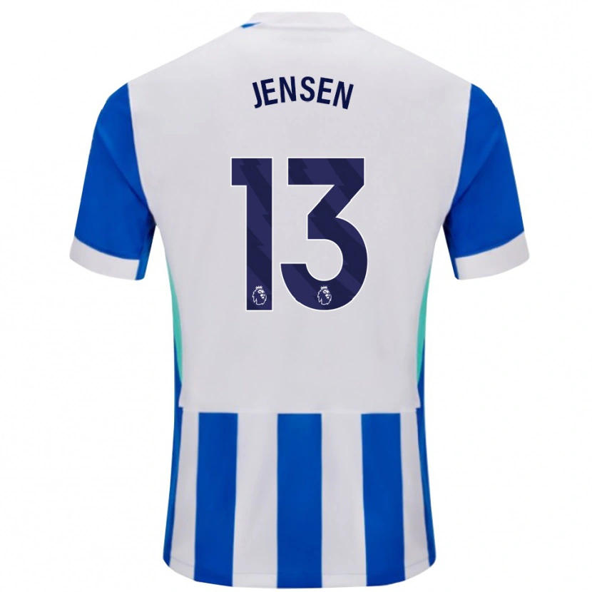 Danxen Hombre Camiseta Sebastian Jensen #13 Azul Blanco 1ª Equipación 2025/26 La Camisa México