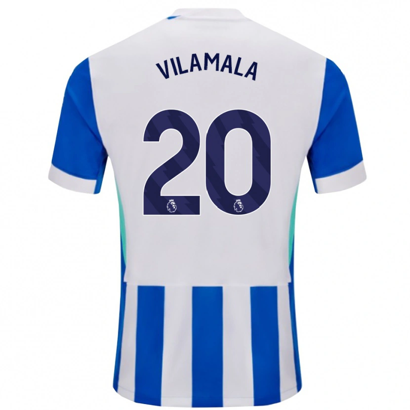 Danxen Hombre Camiseta Bruna Vilamala #20 Azul Blanco 1ª Equipación 2025/26 La Camisa México