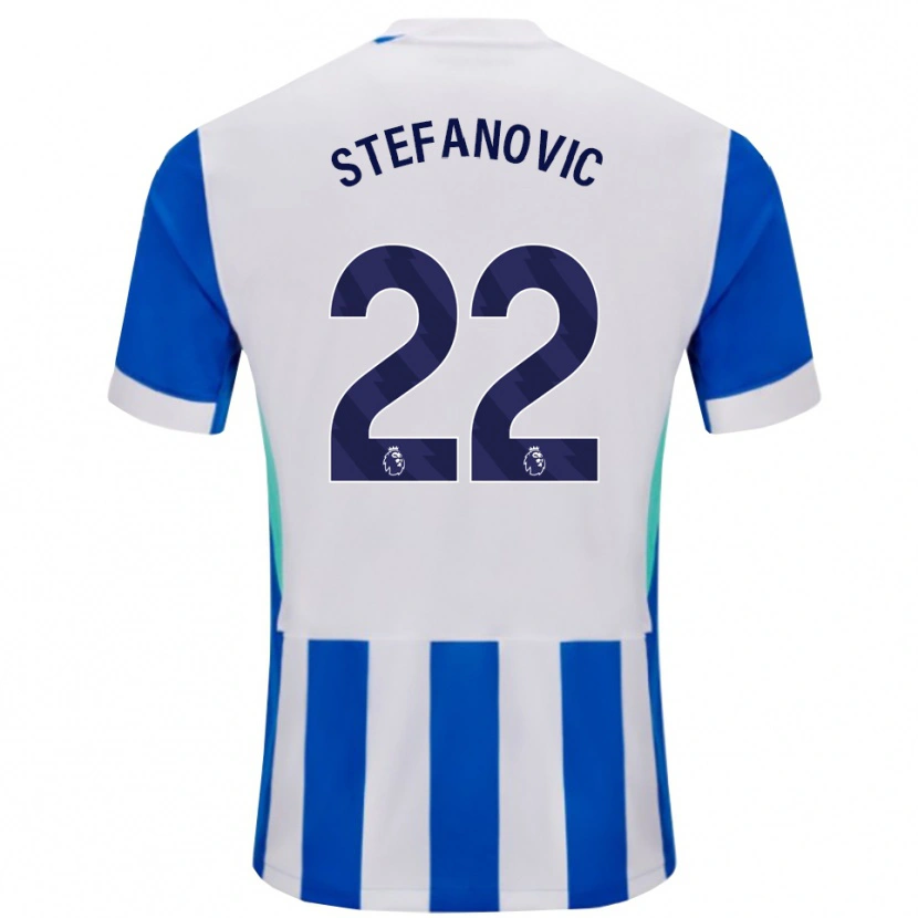 Danxen Hombre Camiseta Dejana Stefanović #22 Azul Blanco 1ª Equipación 2025/26 La Camisa México