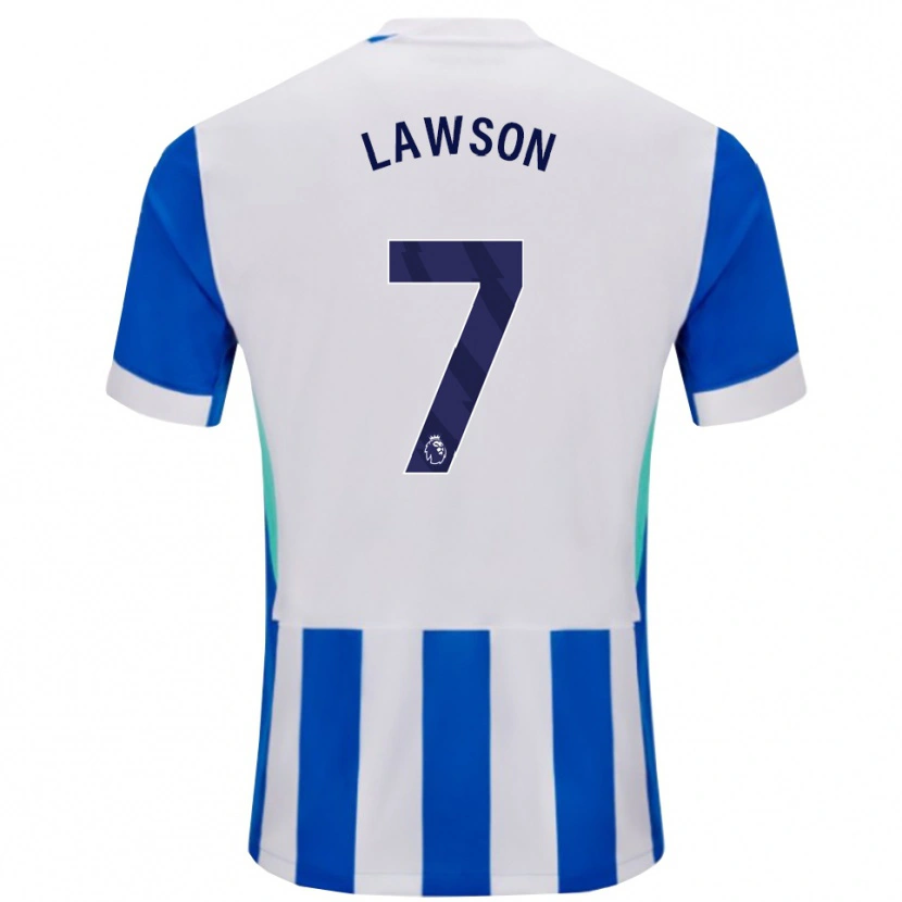 Danxen Hombre Camiseta Zebedee Lawson #7 Azul Blanco 1ª Equipación 2025/26 La Camisa México