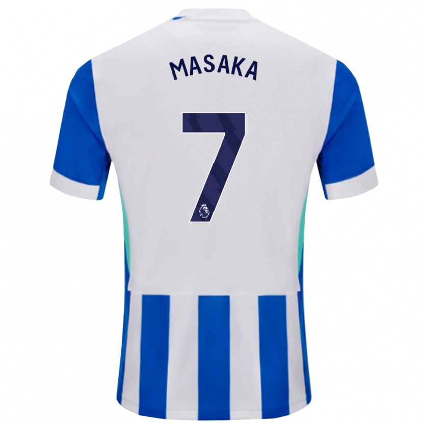 Danxen Hombre Camiseta Aisha Masaka #7 Azul Blanco 1ª Equipación 2025/26 La Camisa México