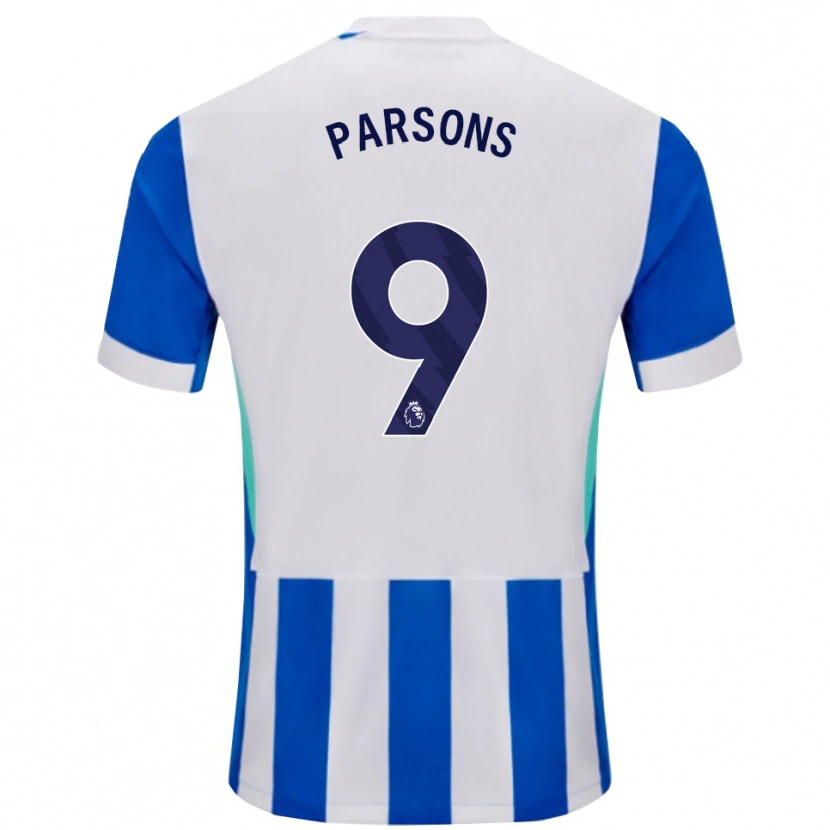 Danxen Hombre Camiseta Jacob Parsons #9 Azul Blanco 1ª Equipación 2025/26 La Camisa México