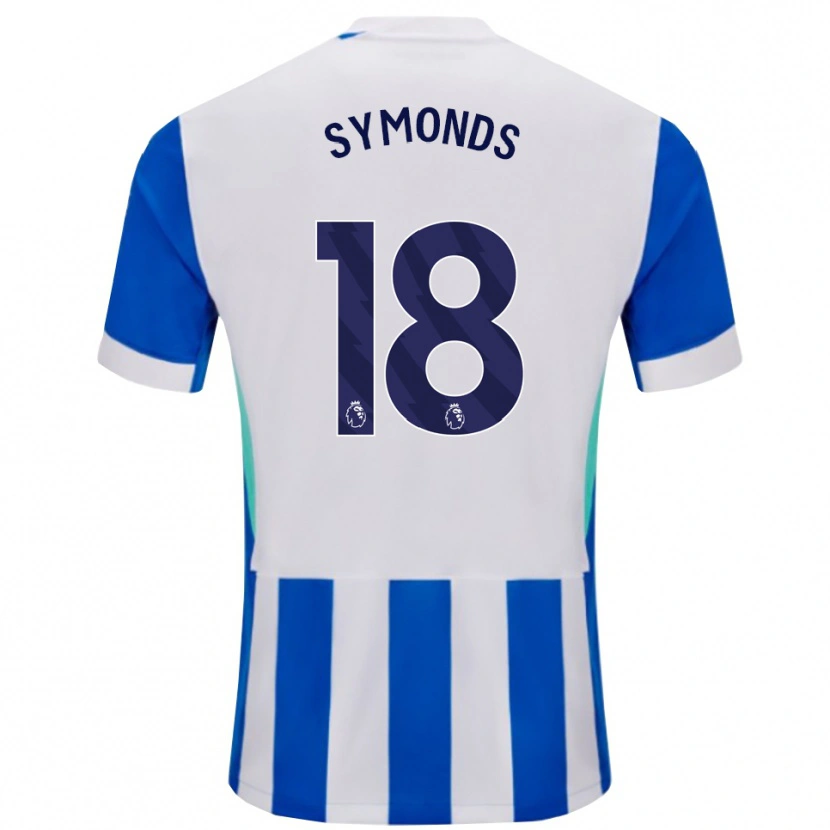 Danxen Hombre Camiseta Maisie Symonds #18 Azul Blanco 1ª Equipación 2025/26 La Camisa México