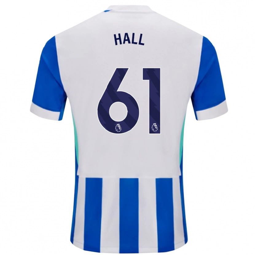 Danxen Hombre Camiseta Steven Hall #61 Azul Blanco 1ª Equipación 2025/26 La Camisa México