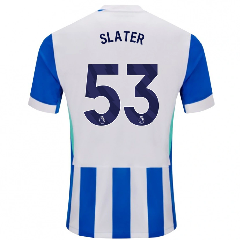 Danxen Hombre Camiseta Jacob Slater #53 Azul Blanco 1ª Equipación 2025/26 La Camisa México