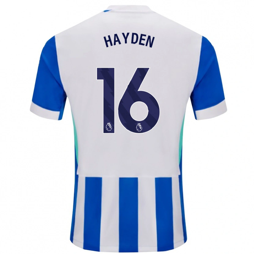 Danxen Hombre Camiseta Matthew Hayden #16 Azul Blanco 1ª Equipación 2025/26 La Camisa México