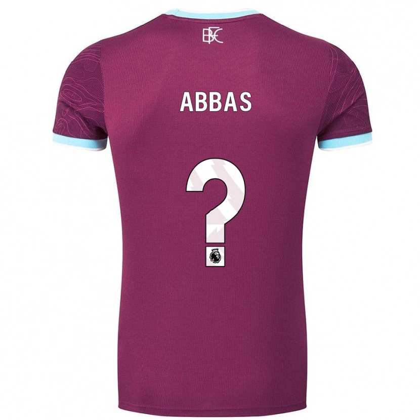Danxen Hombre Camiseta Adam Abbas #0 Borgoña Celeste 1ª Equipación 2025/26 La Camisa México