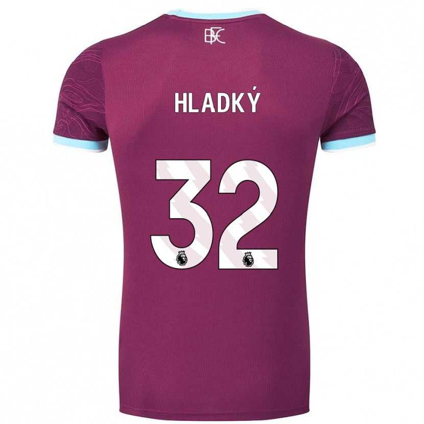 Danxen Hombre Camiseta Vaclav Hladky #32 Borgoña Celeste 1ª Equipación 2025/26 La Camisa México