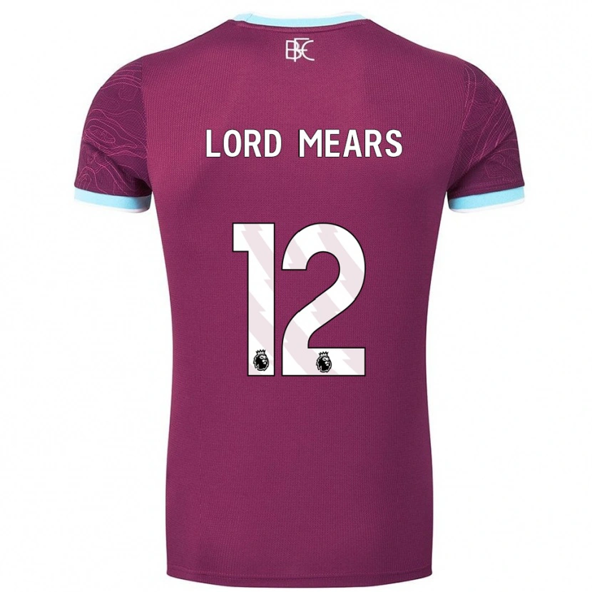 Danxen Hombre Camiseta Rhema Lord-Mears #12 Borgoña Celeste 1ª Equipación 2025/26 La Camisa México