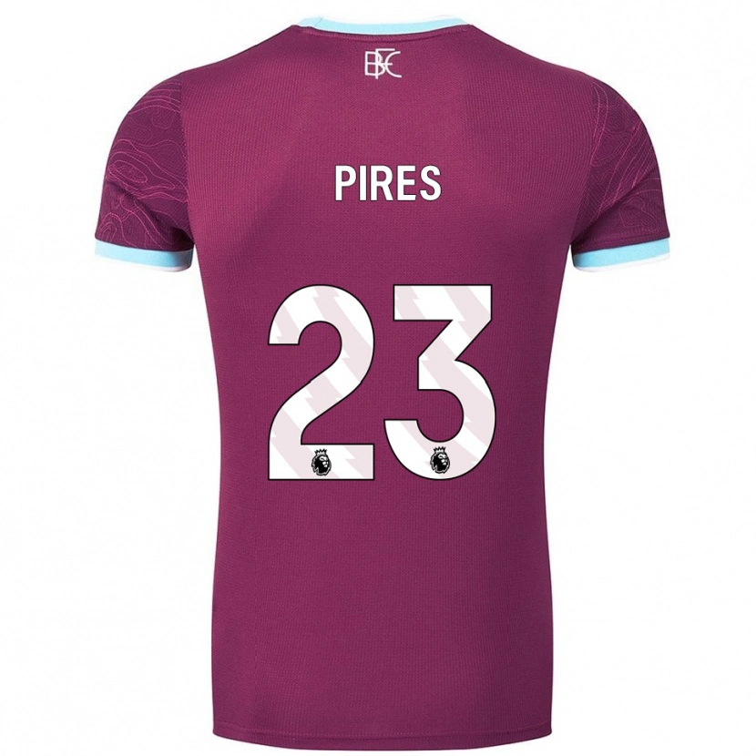 Danxen Hombre Camiseta Lucas Pires #23 Borgoña Celeste 1ª Equipación 2025/26 La Camisa México