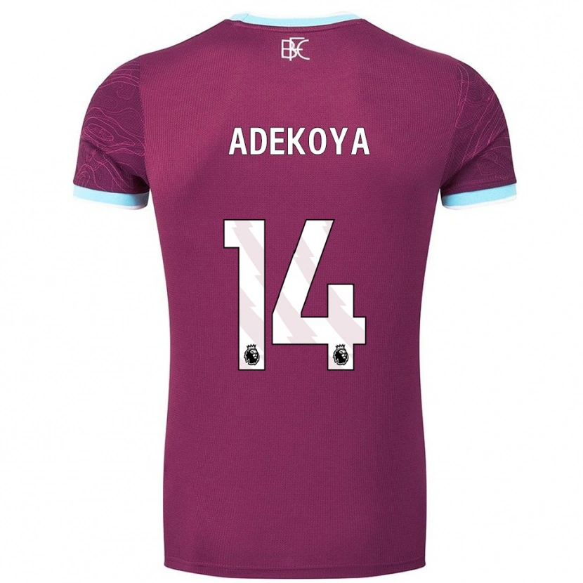 Danxen Hombre Camiseta Noah Adekoya #14 Borgoña Celeste 1ª Equipación 2025/26 La Camisa México