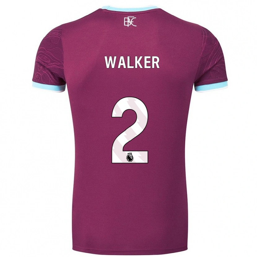 Danxen Hombre Camiseta Kyle Walker #2 Borgoña Celeste 1ª Equipación 2025/26 La Camisa México
