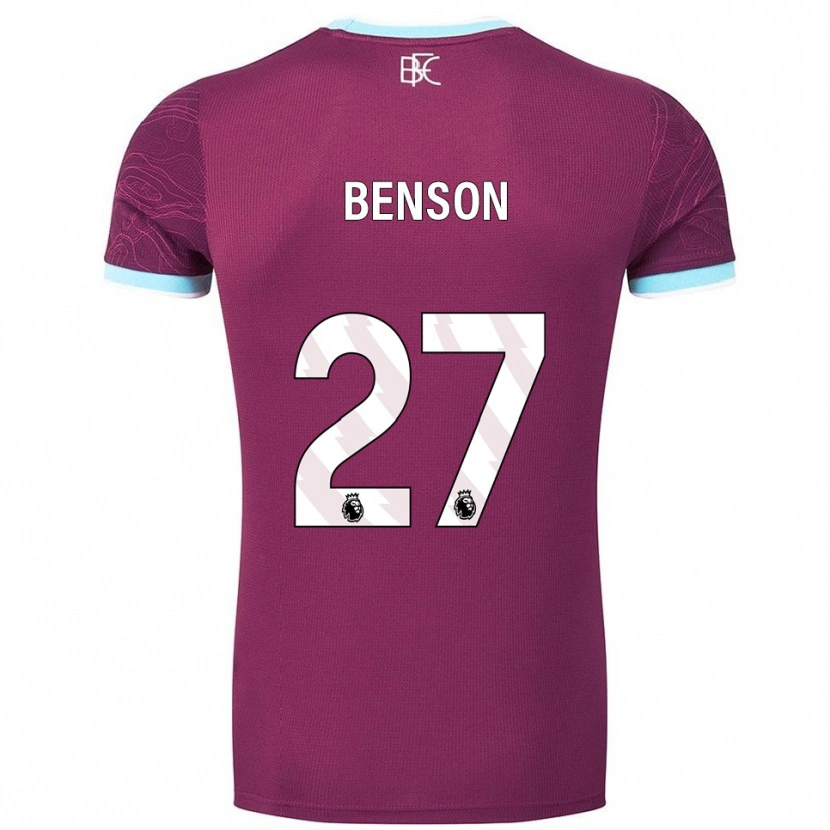 Danxen Hombre Camiseta Benson Manuel #27 Borgoña Celeste 1ª Equipación 2025/26 La Camisa México