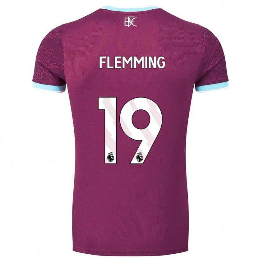 Danxen Hombre Camiseta Zian Flemming #19 Borgoña Celeste 1ª Equipación 2025/26 La Camisa México