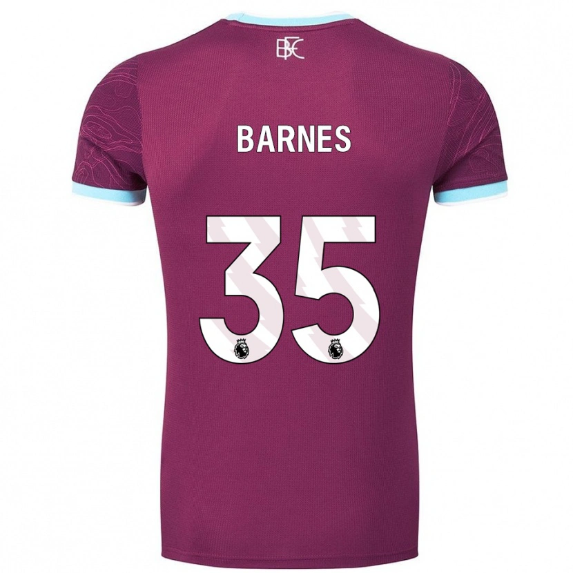 Danxen Hombre Camiseta Ashley Barnes #35 Borgoña Celeste 1ª Equipación 2025/26 La Camisa México