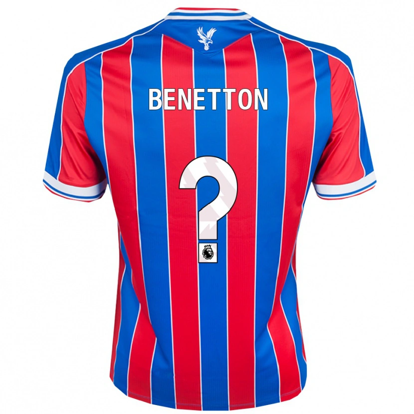 Danxen Hombre Camiseta Lucca Benetton #0 Azul Rojo Blanco 1ª Equipación 2025/26 La Camisa México