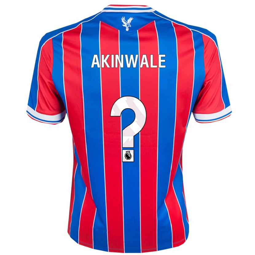 Danxen Hombre Camiseta Victor Akinwale #0 Azul Rojo Blanco 1ª Equipación 2025/26 La Camisa México