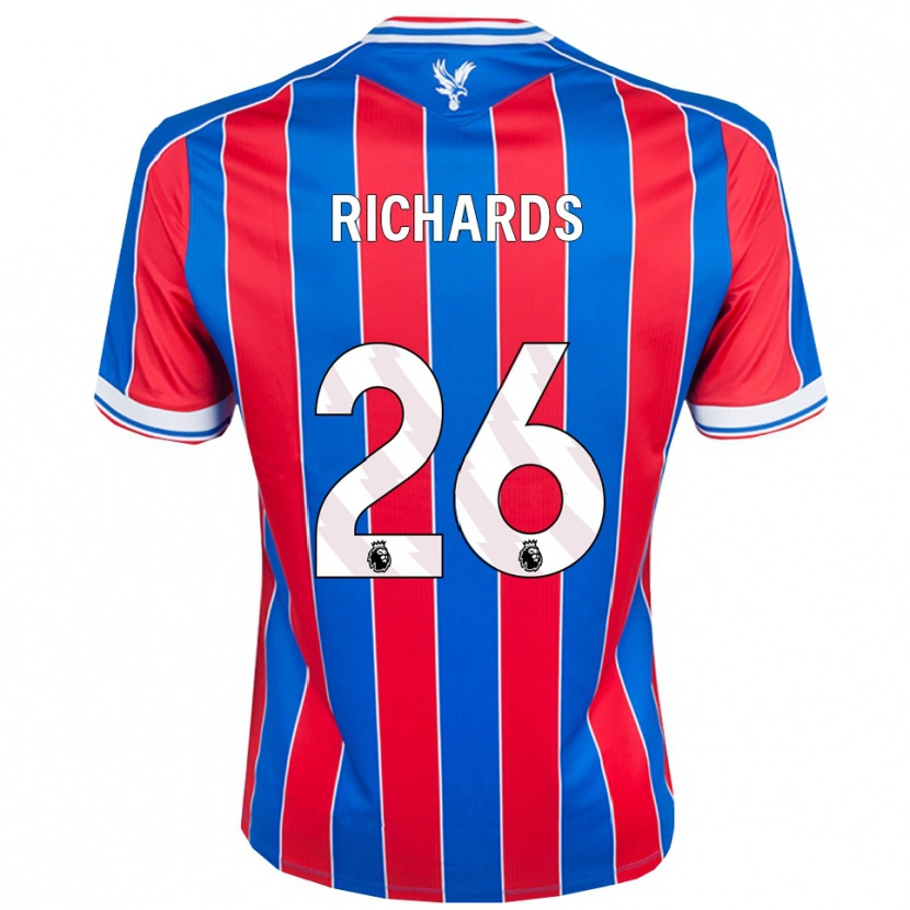 Danxen Hombre Camiseta Chris Richards #26 Azul Rojo Blanco 1ª Equipación 2025/26 La Camisa México
