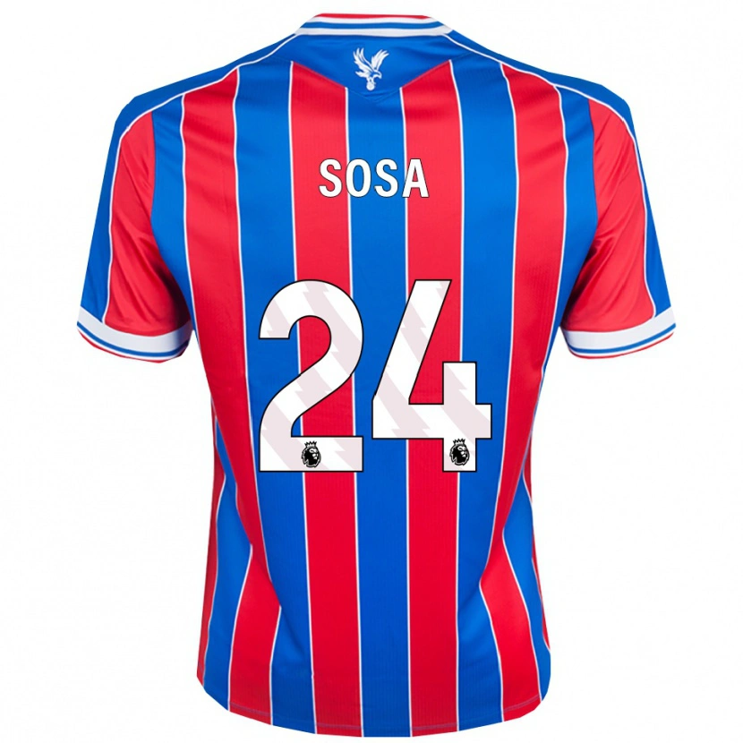 Danxen Hombre Camiseta Borna Sosa #24 Azul Rojo Blanco 1ª Equipación 2025/26 La Camisa México