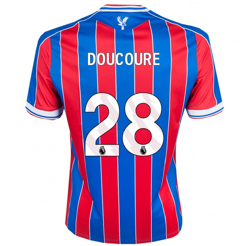 Danxen Hombre Camiseta Cheick Doucouré #28 Azul Rojo Blanco 1ª Equipación 2025/26 La Camisa México