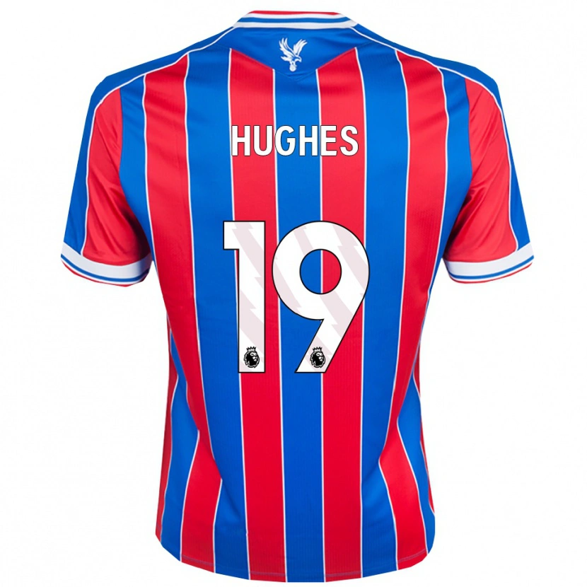 Danxen Hombre Camiseta Will Hughes #19 Azul Rojo Blanco 1ª Equipación 2025/26 La Camisa México