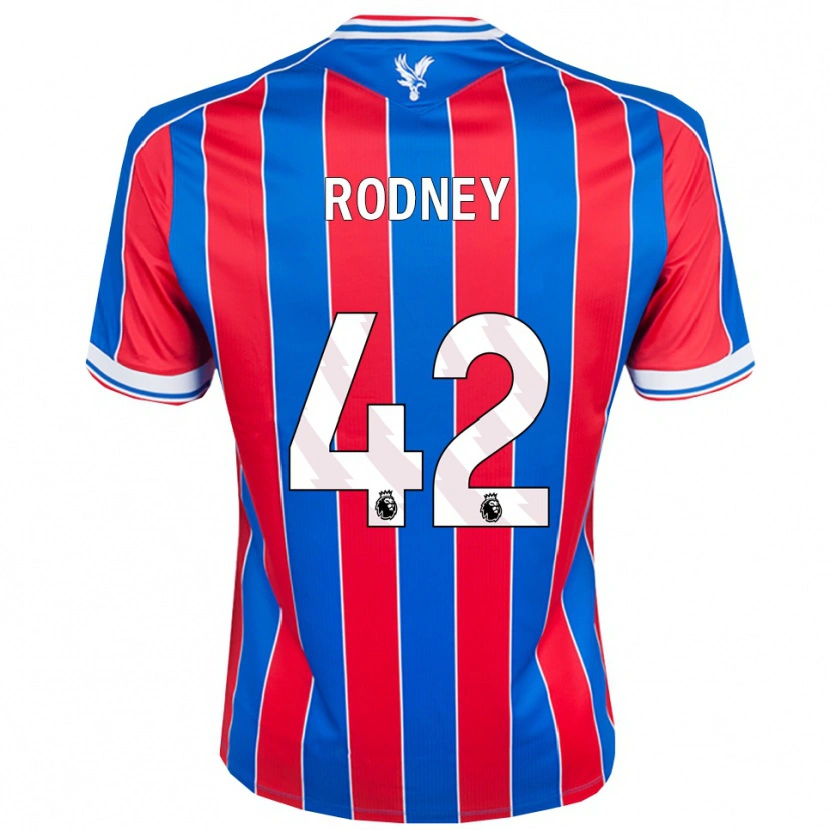 Danxen Hombre Camiseta Kaden Rodney #42 Azul Rojo Blanco 1ª Equipación 2025/26 La Camisa México