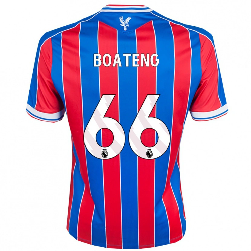 Danxen Hombre Camiseta David Boateng #66 Azul Rojo Blanco 1ª Equipación 2025/26 La Camisa México