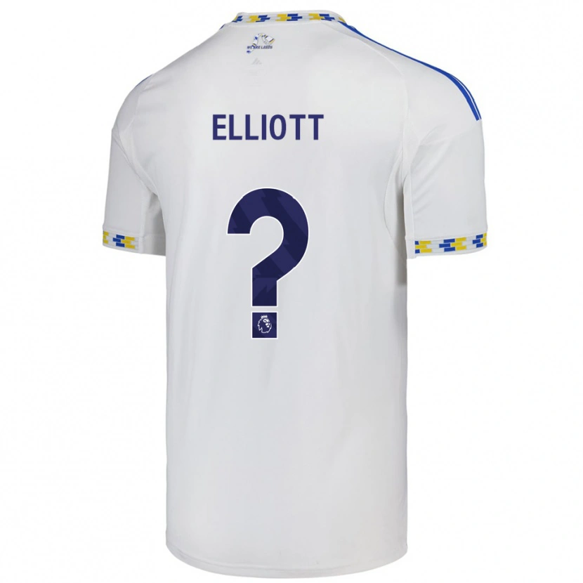 Danxen Hombre Camiseta Izzy Elliott #0 Blanco Azul 1ª Equipación 2025/26 La Camisa México