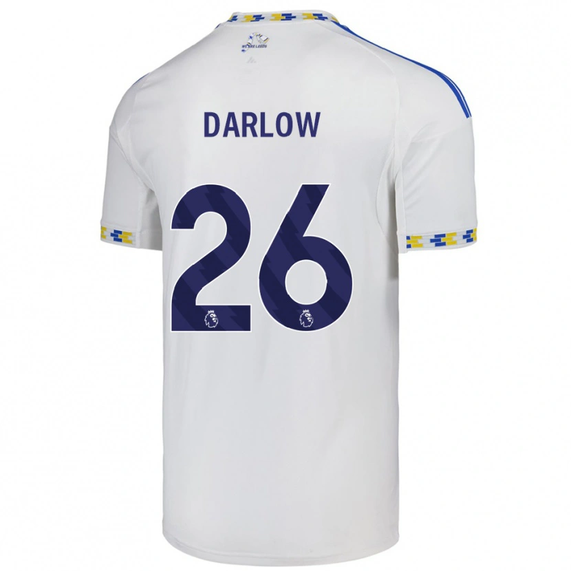 Danxen Hombre Camiseta Karl Darlow #26 Blanco Azul 1ª Equipación 2025/26 La Camisa México