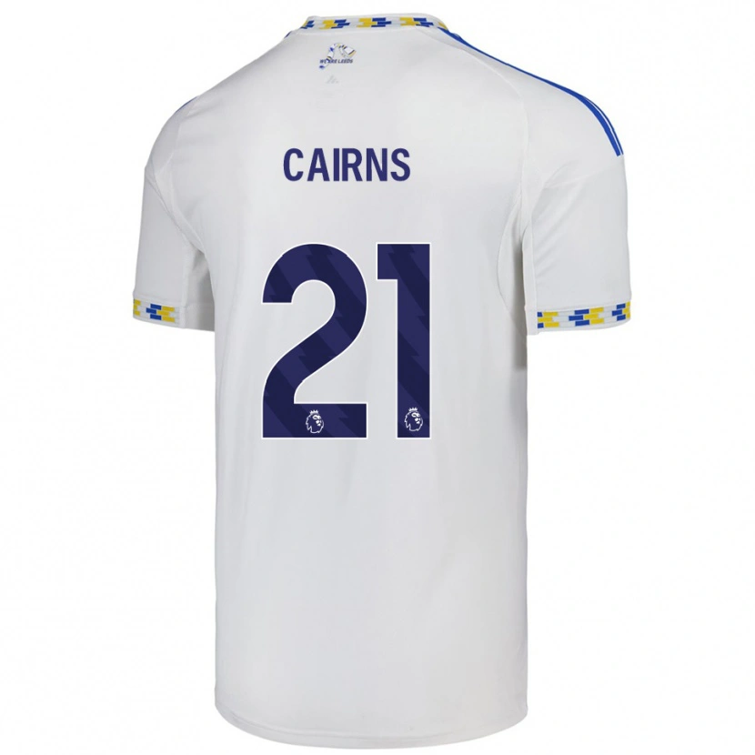 Danxen Hombre Camiseta Alex Cairns #21 Blanco Azul 1ª Equipación 2025/26 La Camisa México