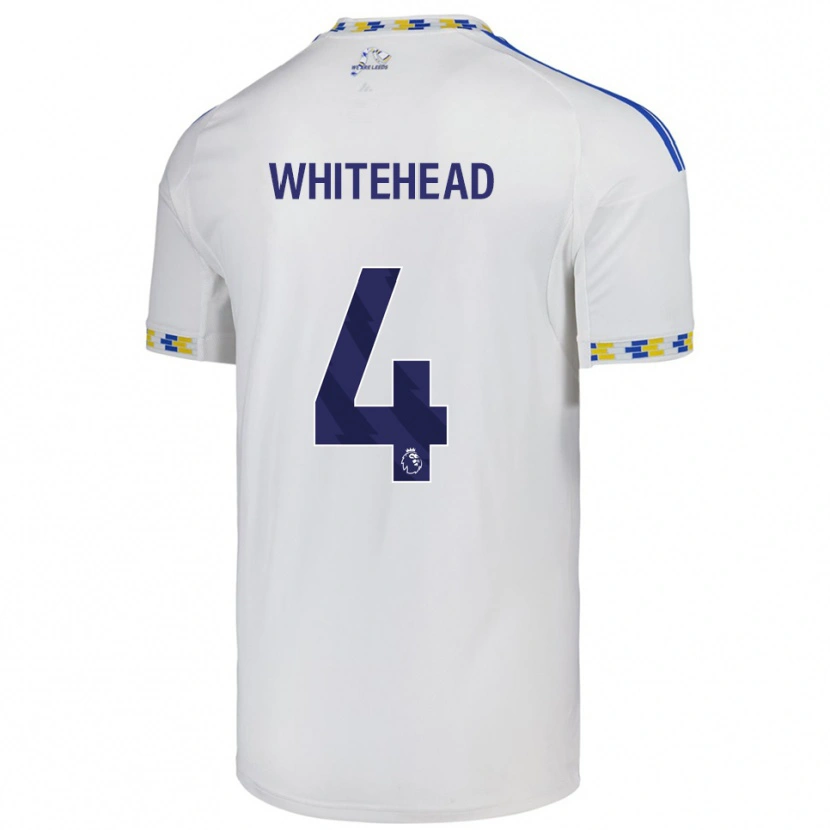 Danxen Hombre Camiseta Loui Whitehead #4 Blanco Azul 1ª Equipación 2025/26 La Camisa México