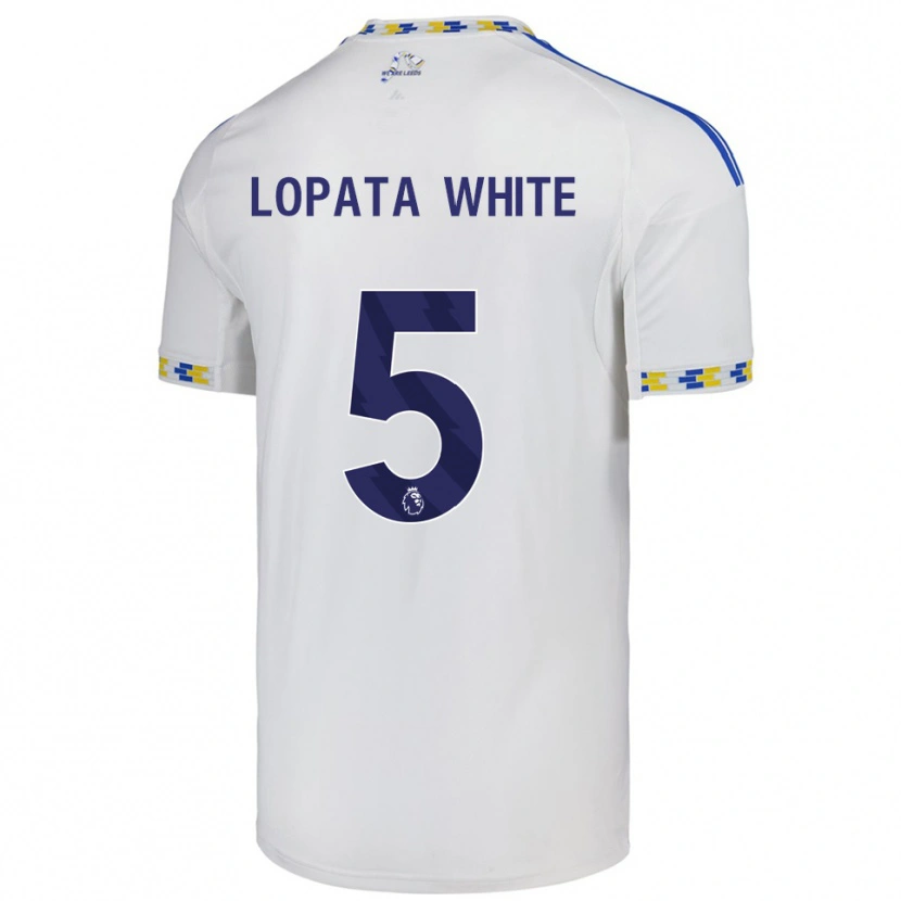 Danxen Hombre Camiseta Reuben Lopata-White #5 Blanco Azul 1ª Equipación 2025/26 La Camisa México
