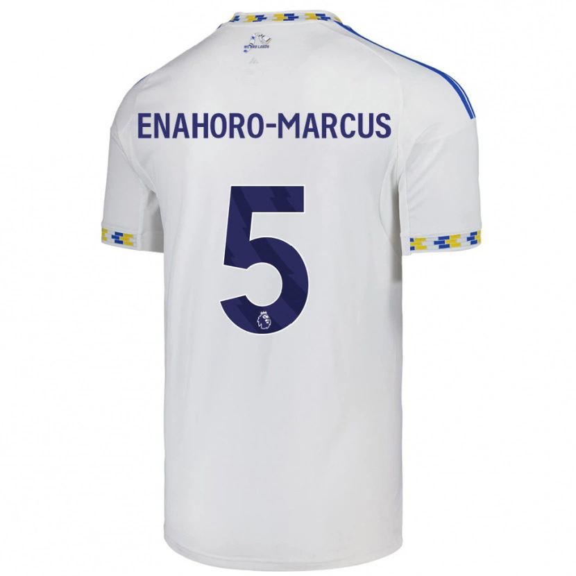 Danxen Hombre Camiseta Louis Enahoro-Marcus #5 Blanco Azul 1ª Equipación 2025/26 La Camisa México