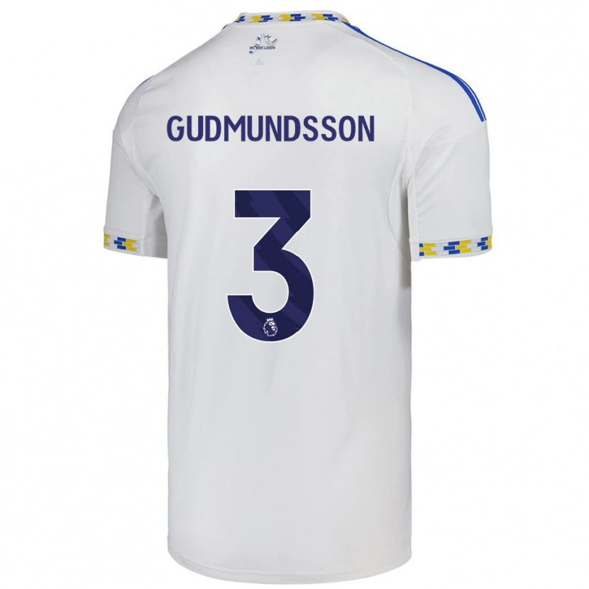 Danxen Hombre Camiseta Gabriel Gudmundsson #3 Blanco Azul 1ª Equipación 2025/26 La Camisa México