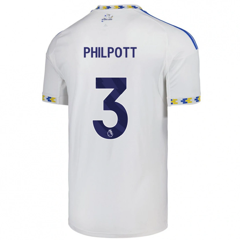 Danxen Hombre Camiseta Louie Philpott #3 Blanco Azul 1ª Equipación 2025/26 La Camisa México