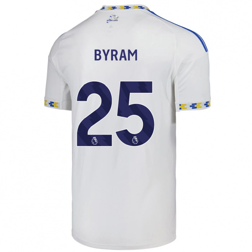 Danxen Hombre Camiseta Sam Byram #25 Blanco Azul 1ª Equipación 2025/26 La Camisa México