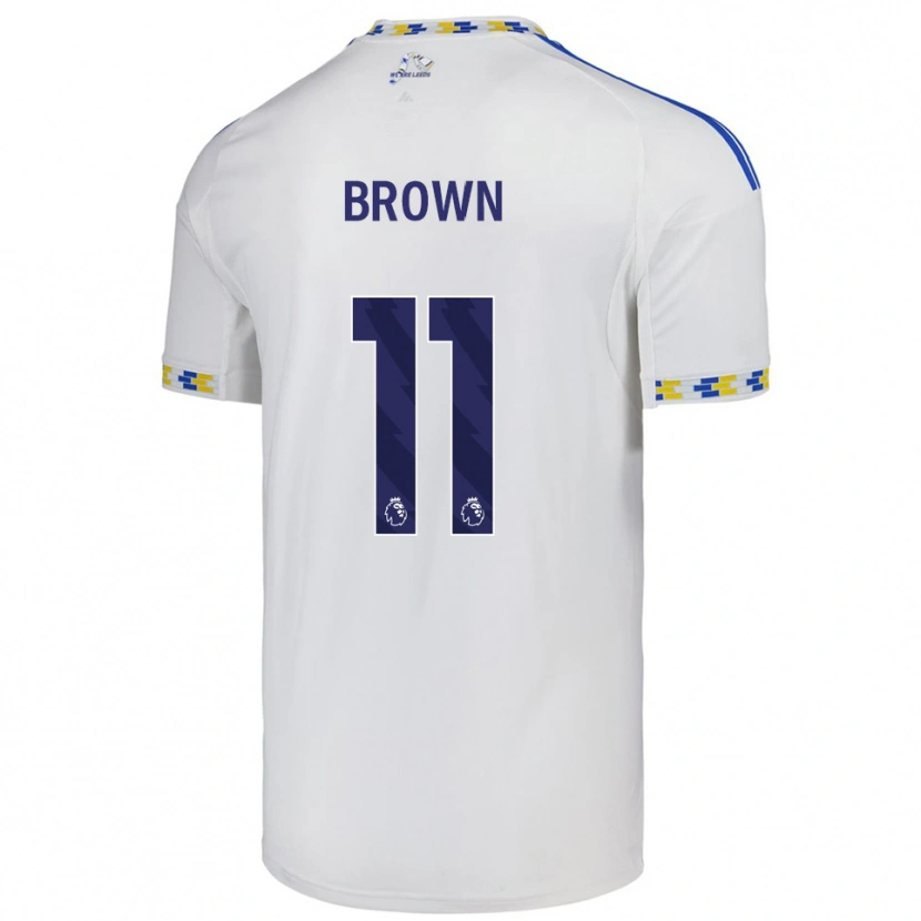 Danxen Hombre Camiseta Abbie Brown #11 Blanco Azul 1ª Equipación 2025/26 La Camisa México