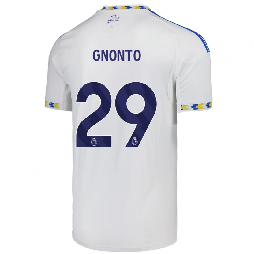 Danxen Hombre Camiseta Wilfried Gnonto #29 Blanco Azul 1ª Equipación 2025/26 La Camisa México