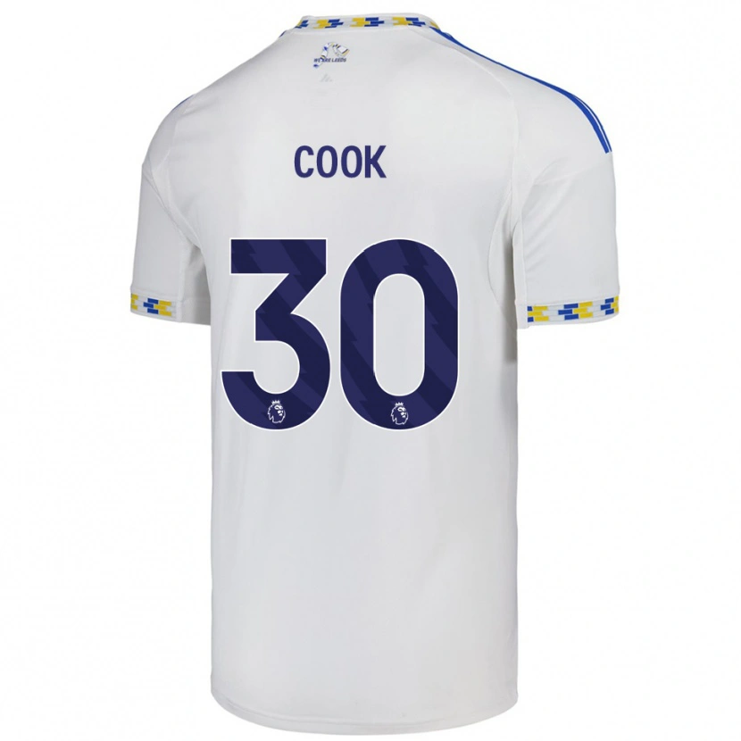 Danxen Hombre Camiseta Robbie Cook #30 Blanco Azul 1ª Equipación 2025/26 La Camisa México