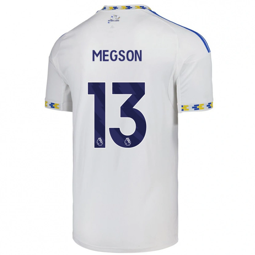 Danxen Hombre Camiseta Miller Megson #13 Blanco Azul 1ª Equipación 2025/26 La Camisa México