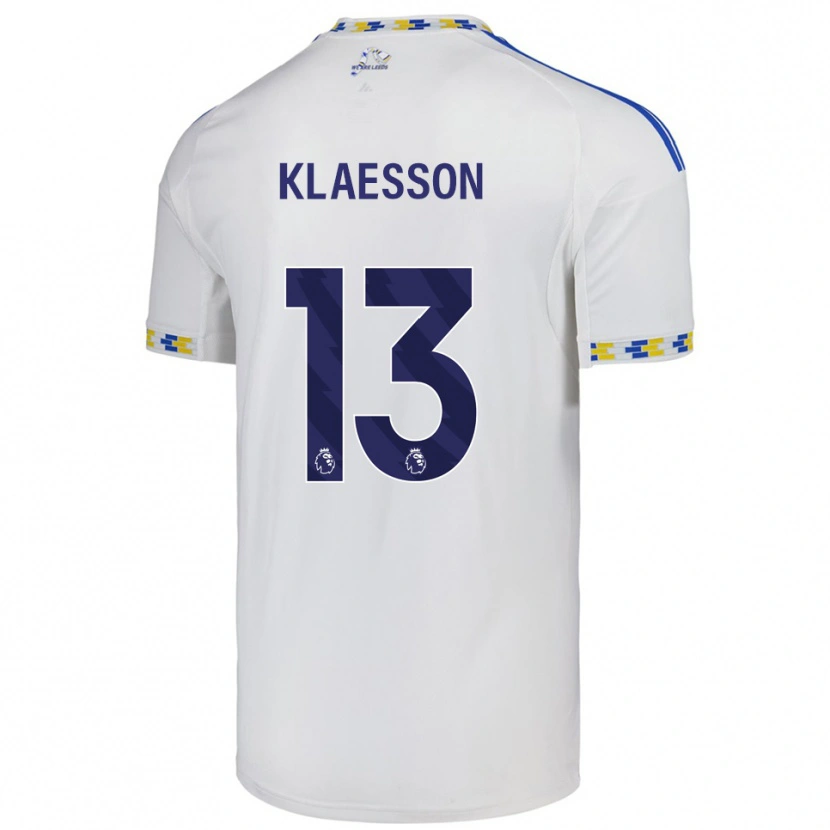 Danxen Hombre Camiseta Kristoffer Klaesson #13 Blanco Azul 1ª Equipación 2025/26 La Camisa México