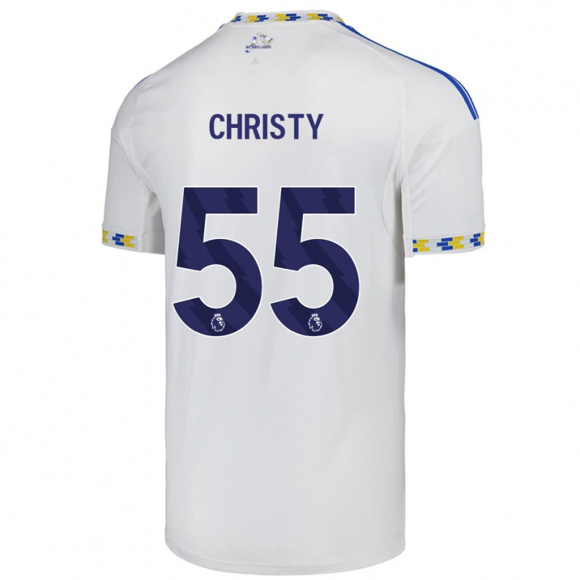 Danxen Hombre Camiseta Harry Christy #55 Blanco Azul 1ª Equipación 2025/26 La Camisa México