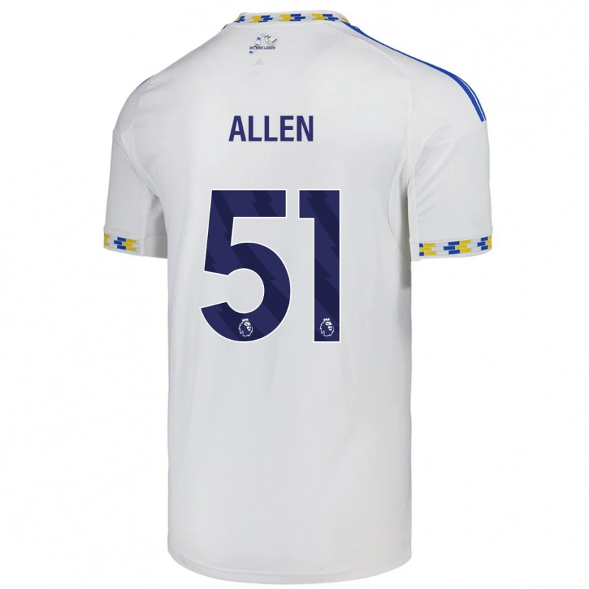 Danxen Hombre Camiseta Charlie Allen #51 Blanco Azul 1ª Equipación 2025/26 La Camisa México
